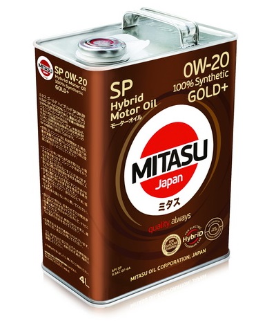 MJ-P02h. MITASU GOLD PLUS HYBRID SP 0W-20 ILSAC GF-6A 100% Synthetic