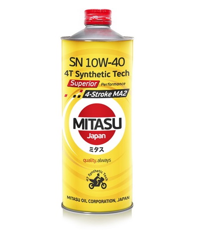 MJ-952. MITASU SUPERIOR 4-STROKE SN/MA2 10W-40 Synthetic Tech