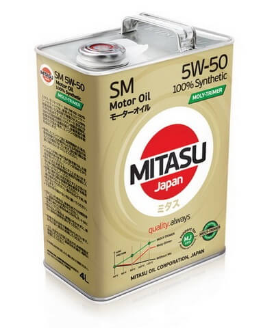 MJ-M13. MITASU MOLY-TRiMER SM 5W-50 100% Synthetic